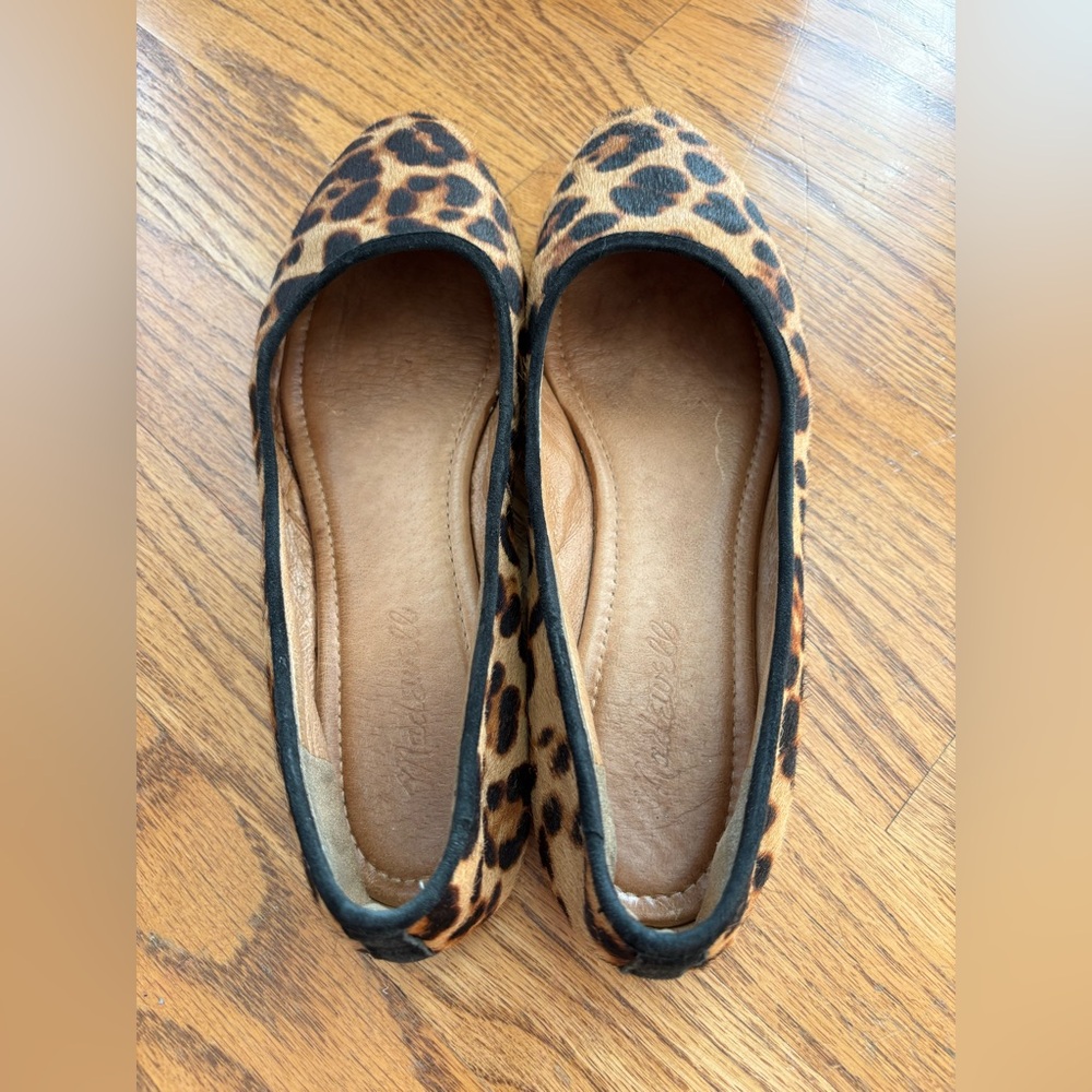 GUC Madewell The Reid Ballet Flat in Leopard Calf Hair (Size 7) - Picture 3 of 7